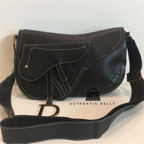 dior black saddle bag mens|vintage black Dior saddle bag.